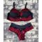 CONJUNTO SUTIÃ E CALCINHA Renda Preta e Vermelho 2