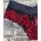 CONJUNTO SUTIÃ E CALCINHA Renda Preta e Vermelho 2