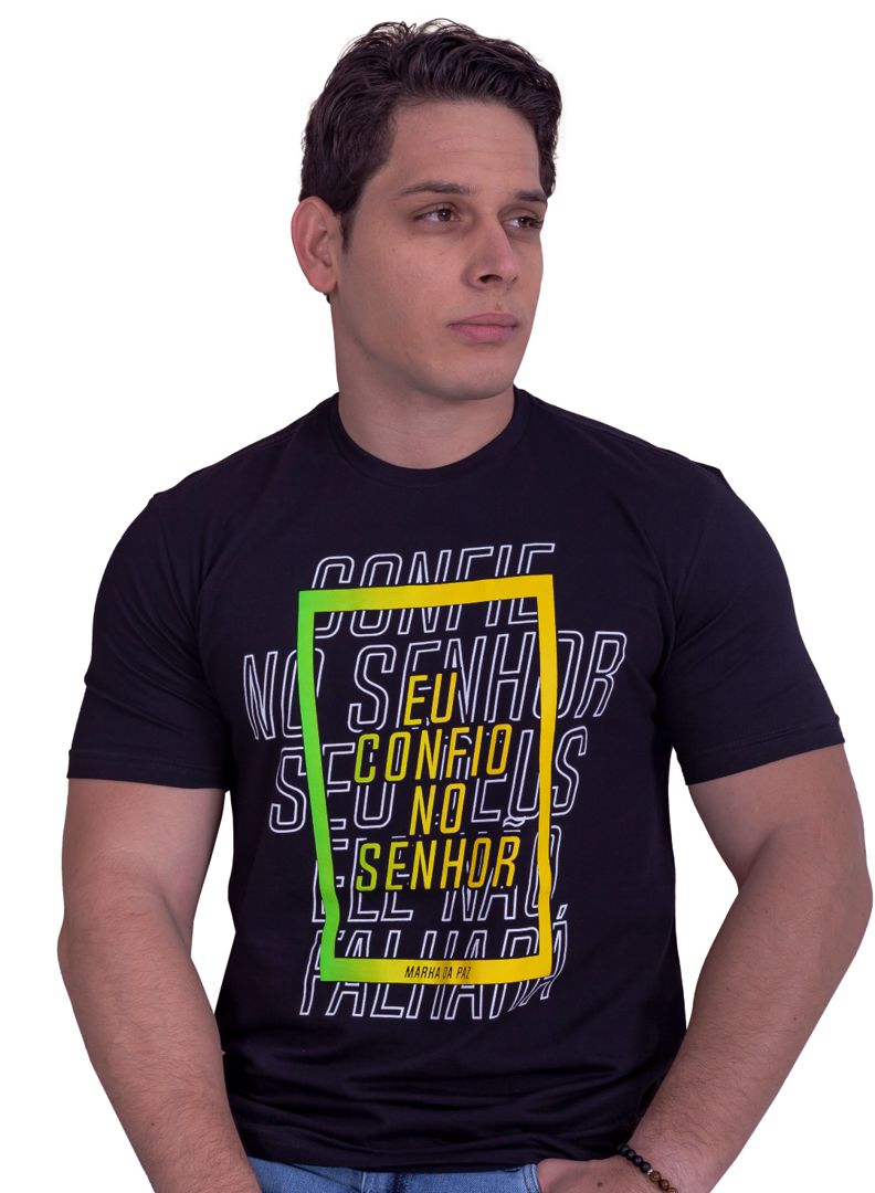 CAMISETA ADULTO EU CONFIO NO SENHOR 