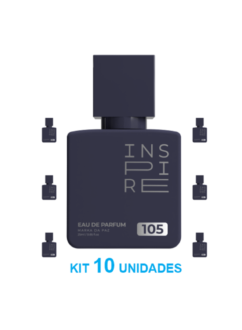 KIT 10 - PERFUME INSPIRE MASCULINO Nº 105 25ML