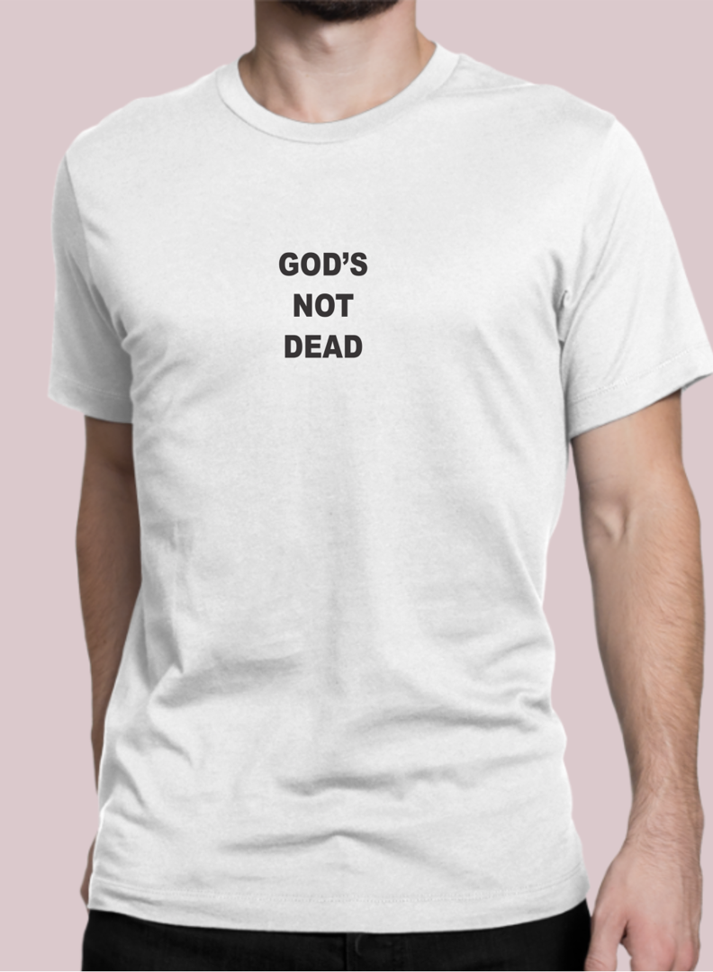 CAMISETA AD GOD´S NOT DEAD BRANCA