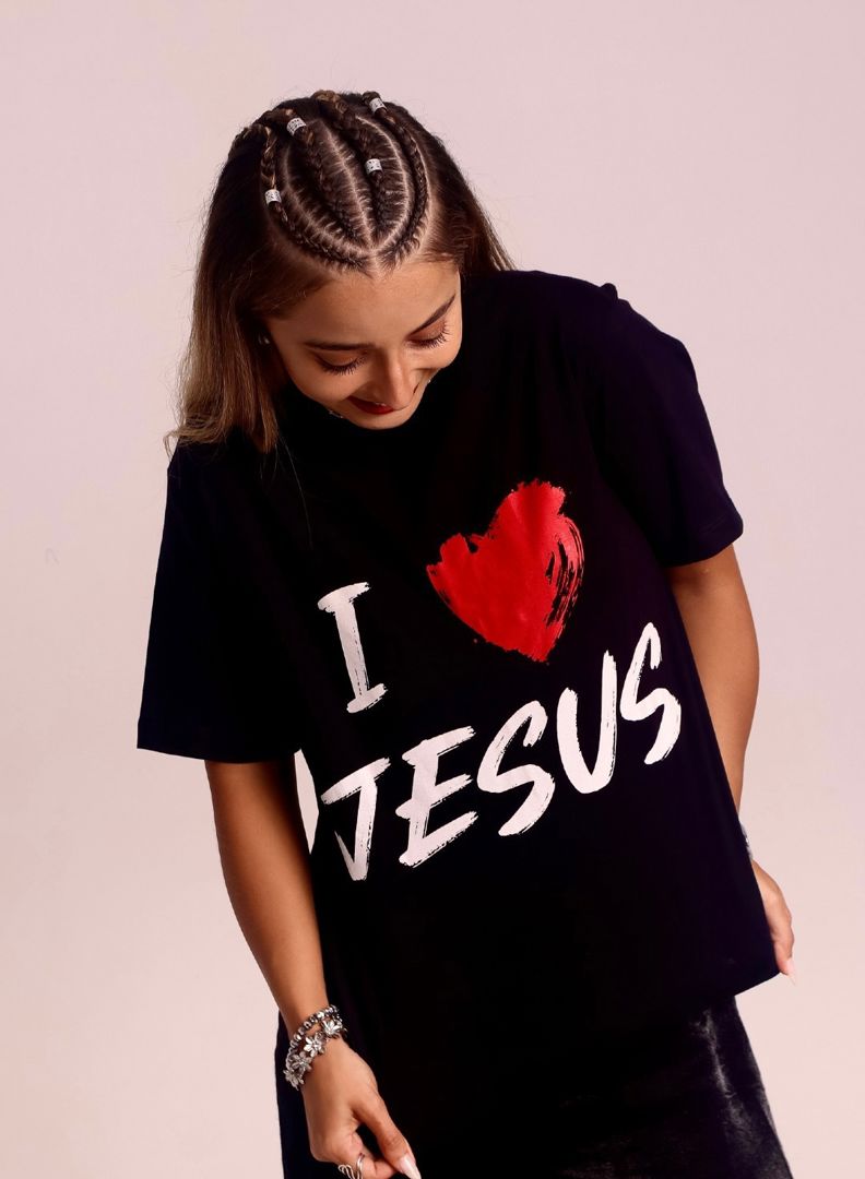 CAMISETA AD I ❤️ JESUS PRETO