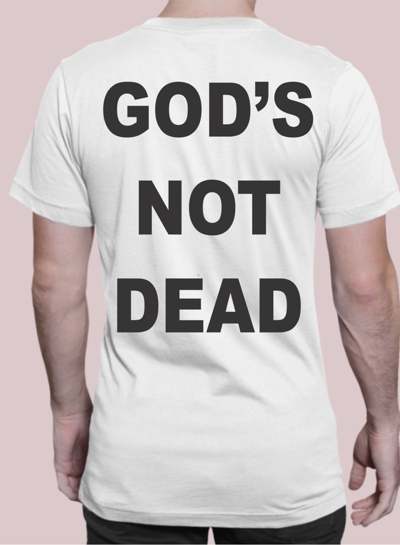 CAMISETA AD GOD´S NOT DEAD BRANCA
